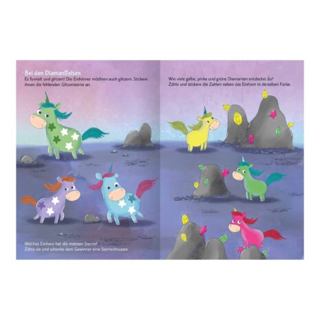 Arsedition Stickern & Rätseln - Einhörner