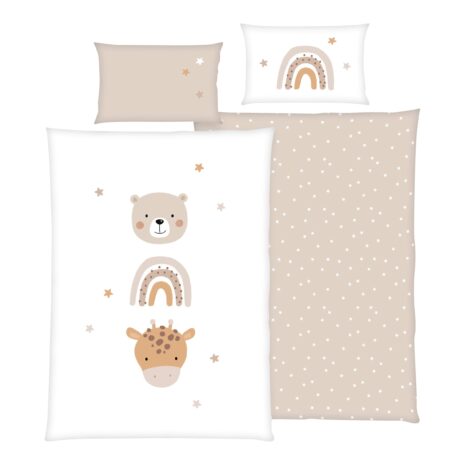 Baby Best Renforcé Wende-Bettwäsche Little friends 40x60 / 100x135 cm