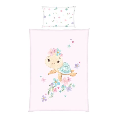 Baby Best Renforcé Wende-Bettwäsche Little turtle 40x60 / 100/135 cm