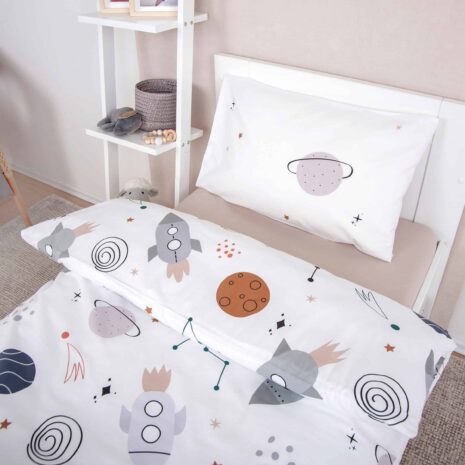 Baby Best Renforcé Wende-Bettwäsche Weltall 40x60 / 100x135 cm