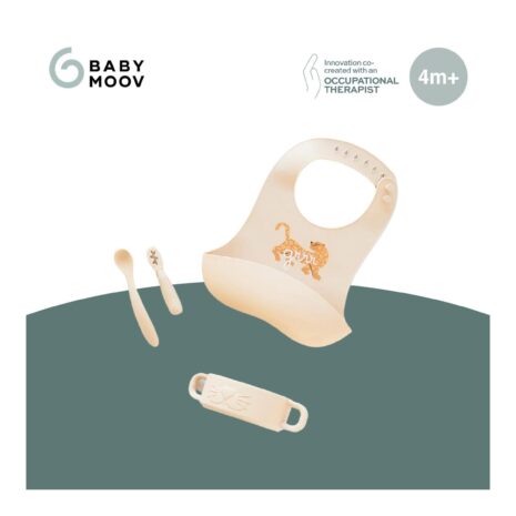 Babymoov 4-tlg. Geschirrset inkl. Silikon-Lätzchen Babymoov 4-tlg. Geschirrset inkl. Silikon-Lätzchen