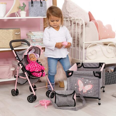 Bayer Design Puppen-Buggy Set mit Reisebett