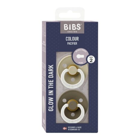 Bibs 2er-Pack Colour GLOW Schnuller Latex