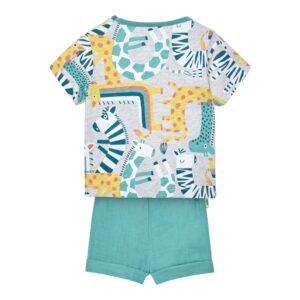 Boboli 2-tlg. Set T-Shirt und Shorts Tiere