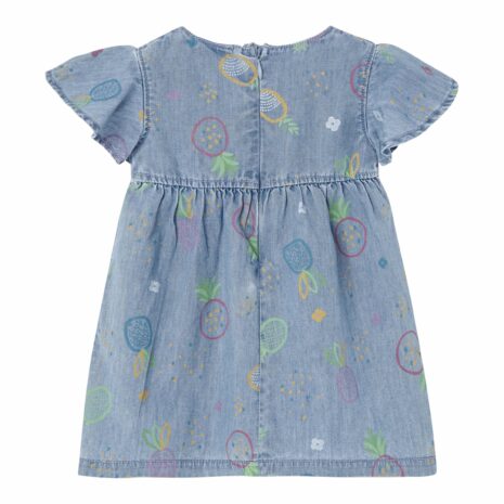 Boboli Jeans-Kleid kurzarm Ananas