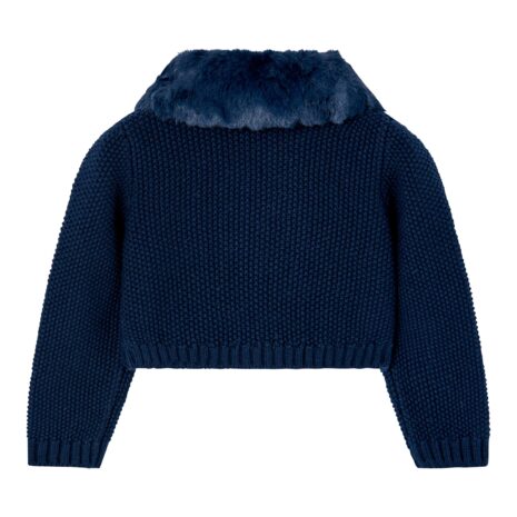 Boboli Strickjacke Plüschkragen