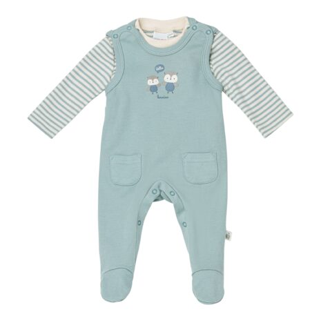Bornino Cozy Time Strampler-Set 2-tlg. mit Shirt Eule Po-Applikation Bornino Cozy Time Strampler-Set 2-tlg. mit Shirt Eule Po-Applikation