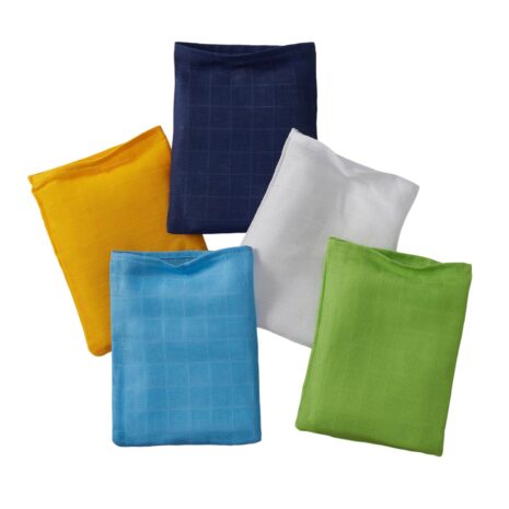 Bornino Lieblinge 5er-Pack Mullwaschlappen 15x20 cm mehrfarbig