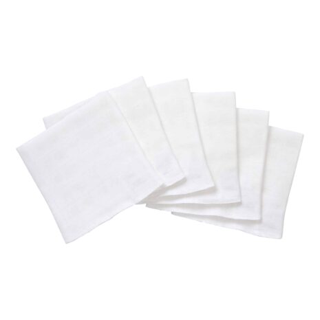 Bornino Lieblinge 6er-Pack Mullwaschlappen weiss