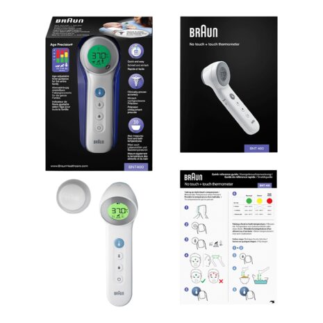 Braun No touch + touch Stirnthermometer mit Age Precision® BNT 400