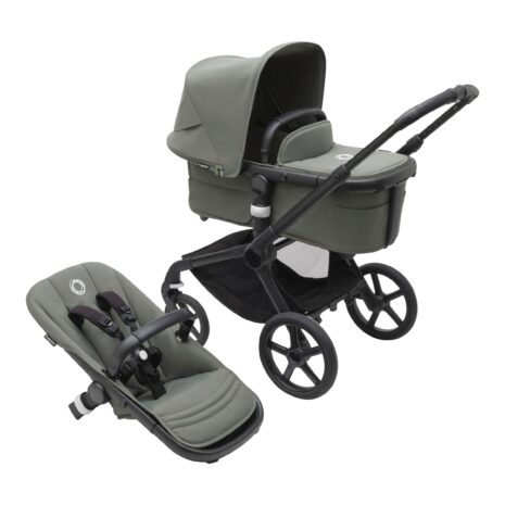 Bugaboo Fox 5 Kombikinderwagen Trio-Set inkl. Fußsack und Wickeltasche gruen