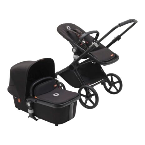 Bugaboo Fox Cub Kombikinderwagen Trio-Set inkl. Fußsack und Getränkehalter schwarz