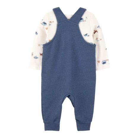 Carter's 2-tlg. Set Latzhose und Shirt Farm Waffelpiqué