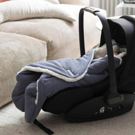 Emma & Noah Einschlagdecke mit Füßen blau