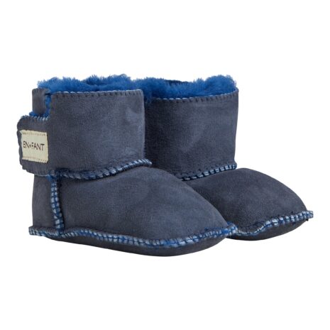En Fant Lammfellschuhe mit Klettverschluss