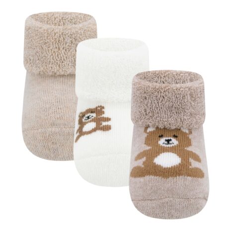 Ewers 3er-Pack Erstlingssocken Bär