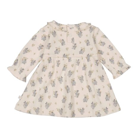 Feetje Kleid langarm mit Rüschenkragen Hasen Rippqualität