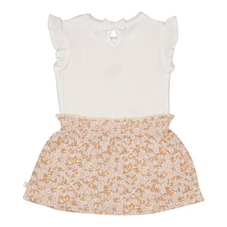 Feetje Krepp-Kleid Flügelarm Blumen Rippqualität