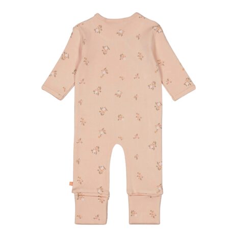 Feetje Schlafoverall mit Klappfuß Blumen Rippqualität