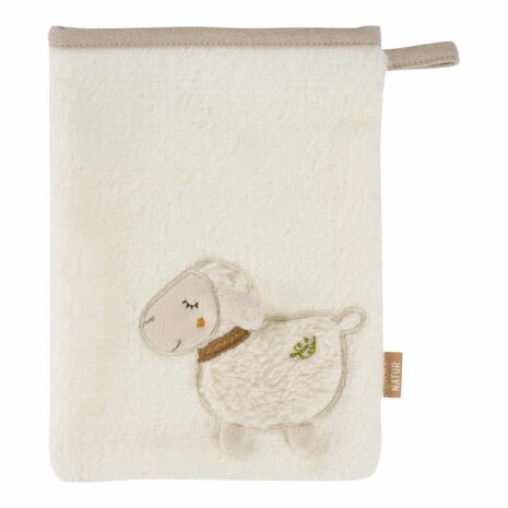 Fehn 2-tlg. Bade-Set Kapuzenbadetuch & Waschlappen fehnNATUR beige