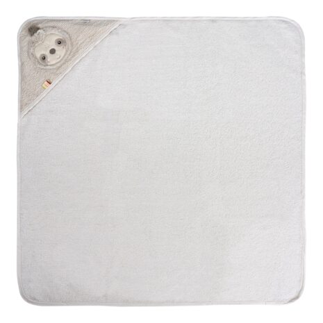 Fehn Kapuzenbadetuch grau