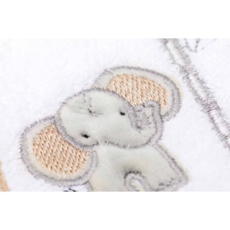 Fillikid 2-tlg. Badeset Kapuzenbadetuch 100x100 cm & Waschlappen weiss