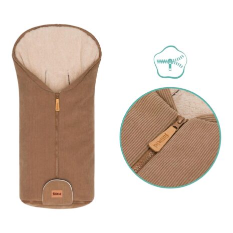 Fillikid Winterfußsack Nevis Cord braun