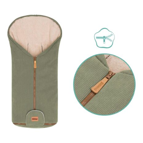 Fillikid Winterfußsack Nevis Cord gruen