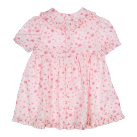 Gymp Kleid kurzarm Blumen Rüschen Gymp Kleid kurzarm Blumen Rüschen