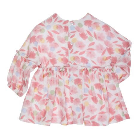 Gymp Kleid langarm Blumen Rüschen Gymp Kleid langarm Blumen Rüschen