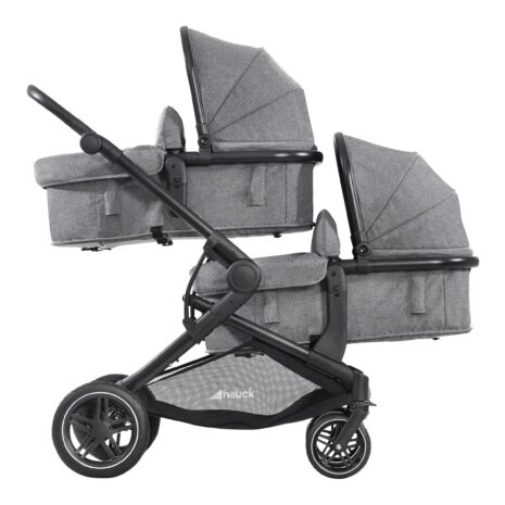 Hauck Zwillings- und Kinderwagen Geschwisterwagen Atlantic Twin grau