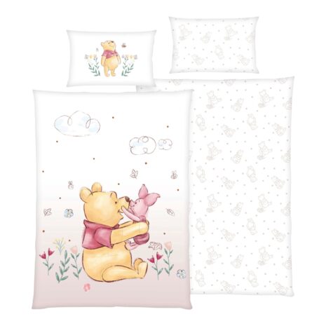 Herding Disney Winnie Puuh Renforcé Wende-Bettwäsche 40x60 / 100x135 cm