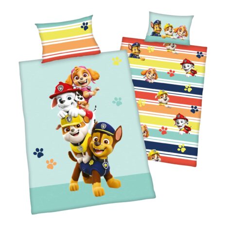 Herding Paw Patrol Flanell Wende-Bettwäsche Paw Patrol 40x60 / 100/135 cm