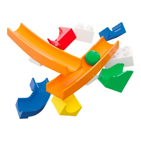 Hubelino Kugelbahn Erweiterung Wippe 45-tlg