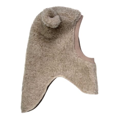 Huttelihut Plüsch-Schlupfmütze mit Ohren Merinowolle