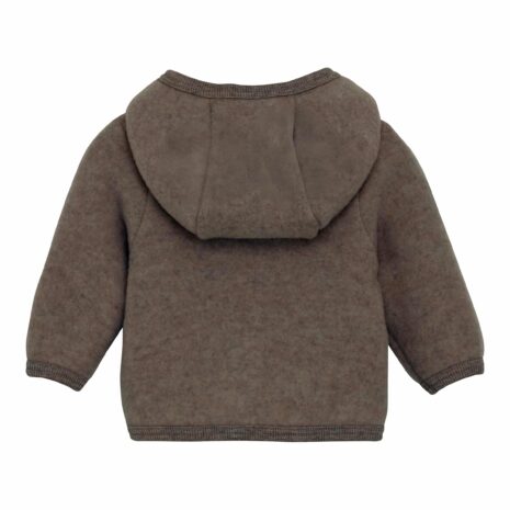 Huttelihut Wollfleece-Jacke Kapuze mit Ohren aus Merinowolle