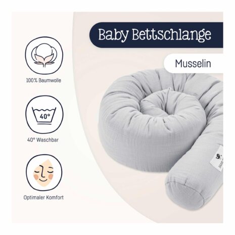 Julius Zöllner Bettschlange Musselin 180 cm