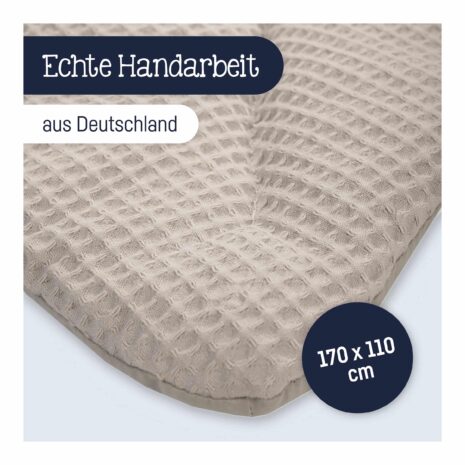 Julius Zöllner Krabbeldecke Blatt Nordic Waffelpiqué 110x170 cm