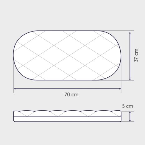 Julius Zöllner Matratze Dr. Lübbe Premium für Stubenwagen 70x37 cm
