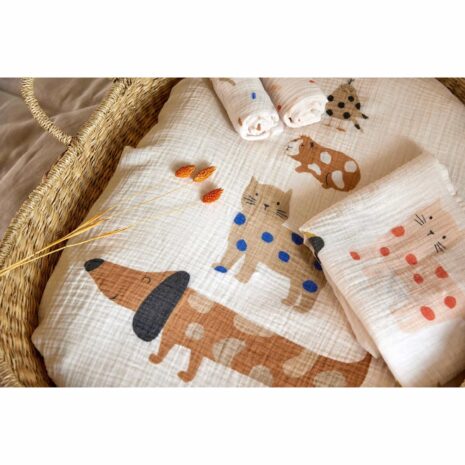 Lässig 3er-Pack Mullwindeln 80x80 cm