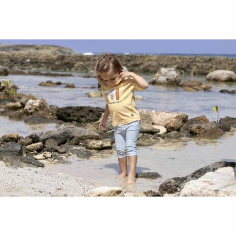 Lässig Capri-Schwimmleggings mit Windeleinsatz und UV-Schutz