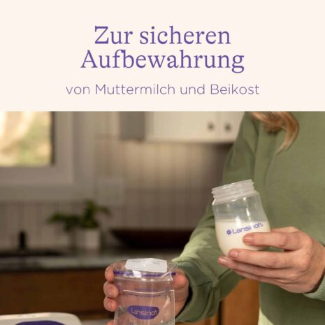 Lansinoh 4er-Pack Babyflaschen für Muttermilch