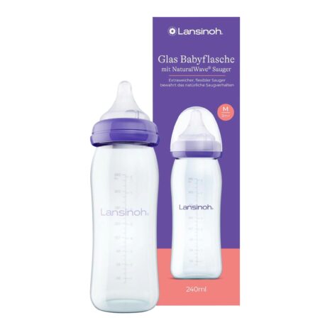Lansinoh Babyflasche mit NaturalWave®Sauger M