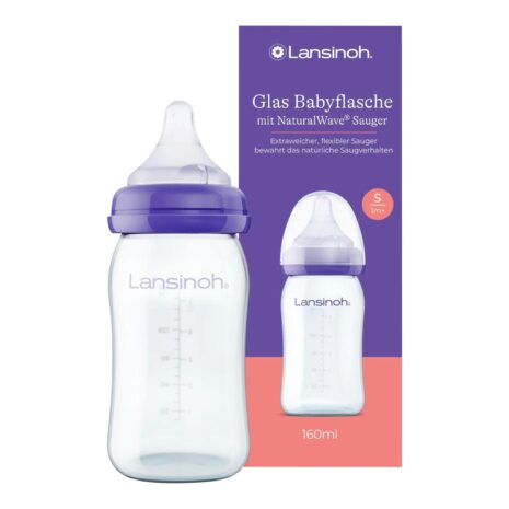Lansinoh Babyflasche mit NaturalWave®Sauger S