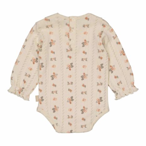 Levv Ajour-Body langarm Bubikragen Rosen