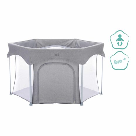 Littleworld Laufgitter Luxus 6-eckig mit einfacher Klappfunktion