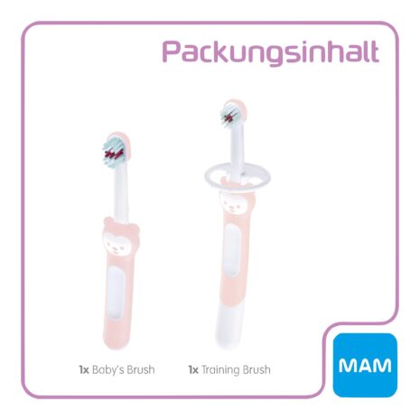 Mam 2-tlg. Baby-Zahnbürsten-Set Learn to Brush Mam 2-tlg. Baby-Zahnbürsten-Set Learn to Brush