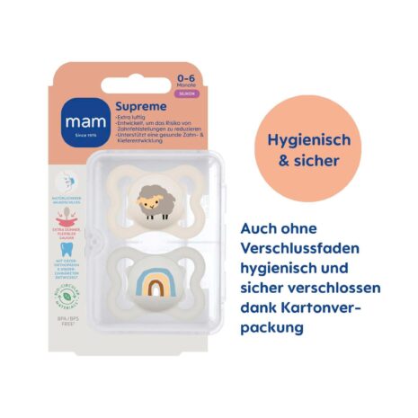 Mam 2er-Pack Schnuller Supreme Silikon