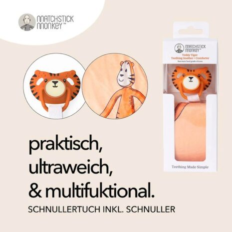 Matchstick Monkey Set Schnuller und Schmusetuch