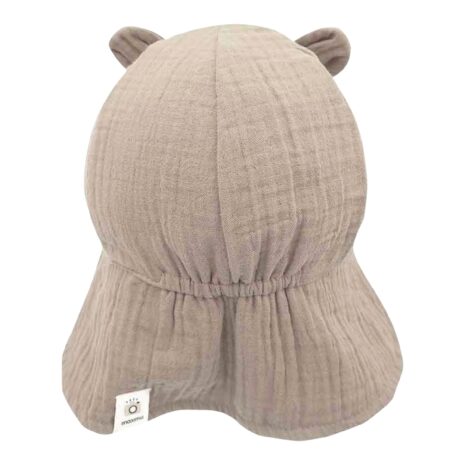 Maximo Musselin-Schirmmütze mit Nackenschutz und Ohren